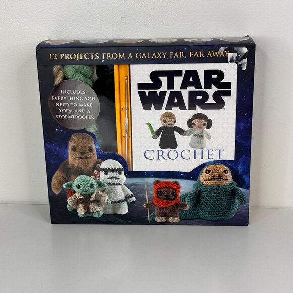Star Wars Crochet Kit With 12 Step-By-Step Patterns Yoda and Stormtrooper - Picture 1 of 11